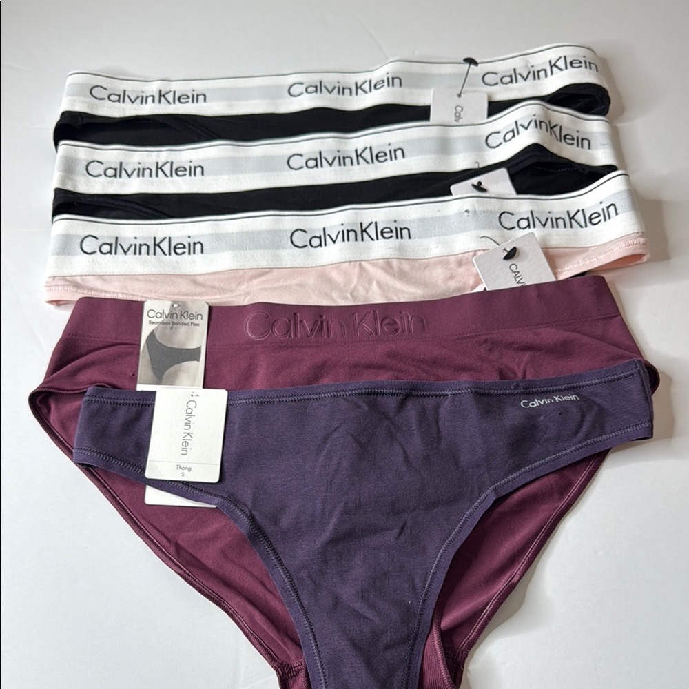 Calvin Klein Assortment of Panties 5 Pairs Size Small / 5